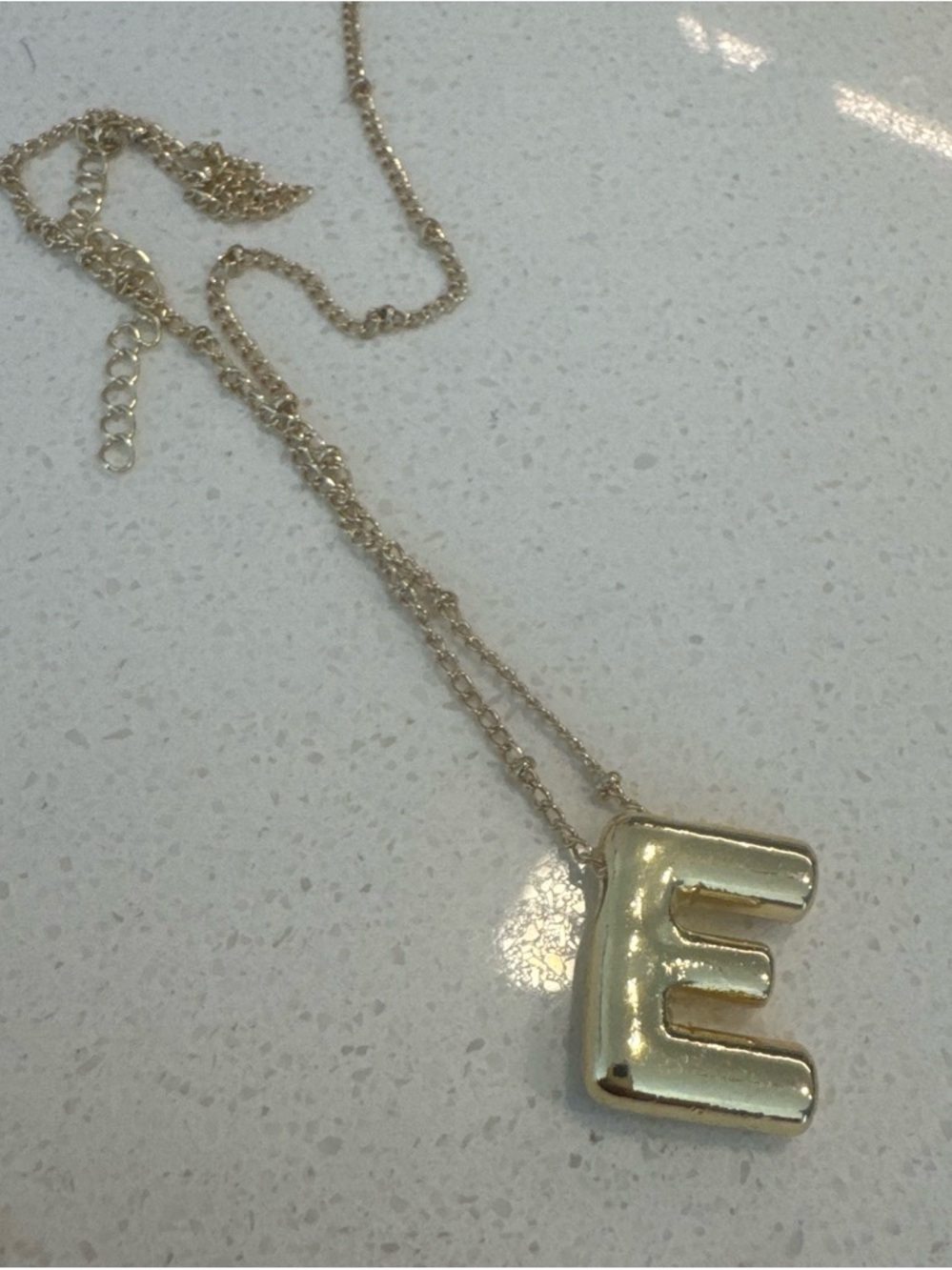 Gold Letter E Pendant Necklace - Women's Fashion Jewelry